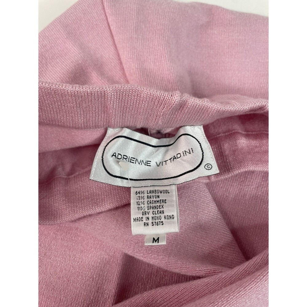 Vintage Adrienne Vittadini Sweat Pants, Medium, Pink, Designer, Lambswool - Picture 2 of 9